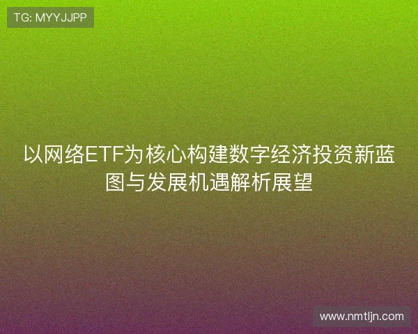 以网络ETF为核心构建数字经济投资新蓝图与发展机遇解析展望